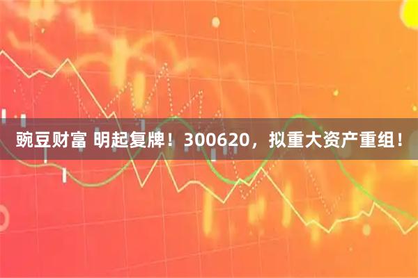 豌豆财富 明起复牌！300620，拟重大资产重组！